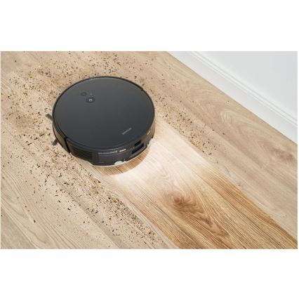 Sencor - Robotický vysávač s mopom 2v1 16W/2600 mAh Wi-Fi čierna + diaľkové ovládanie