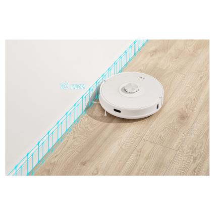 Sencor - Robotický vysávač s mopom 2v1 50W/5000 mAh Wi-Fi biela + diaľkové ovládanie
