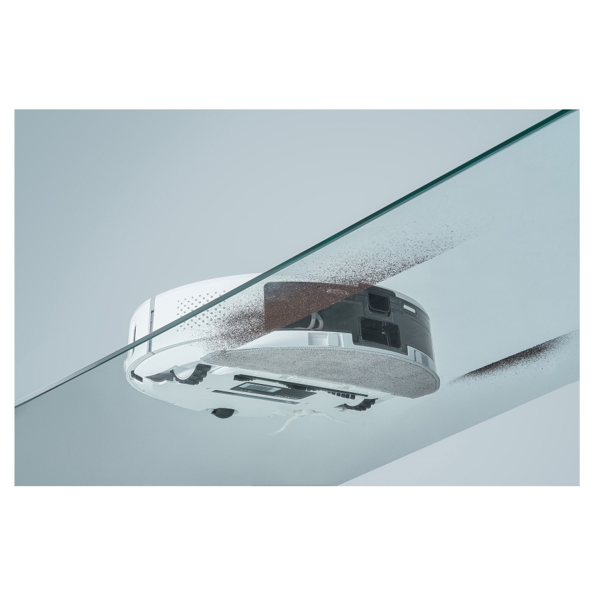 Sencor - Robotický vysávač s mopom 2v1 50W/5000 mAh Wi-Fi biela + diaľkové ovládanie