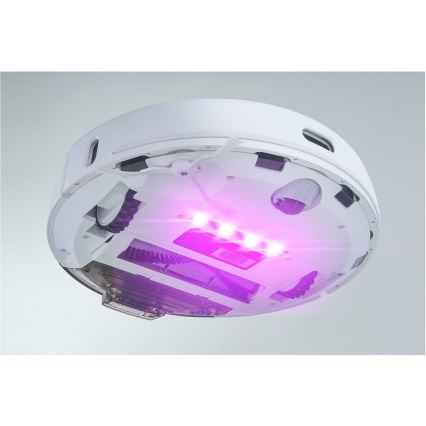 Sencor - Robotický vysávač s mopom 2v1 50W/5000 mAh Wi-Fi biela + diaľkové ovládanie