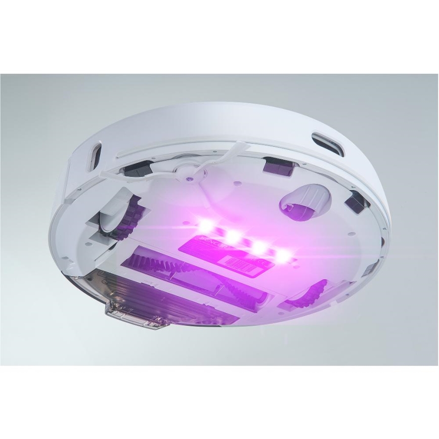 Sencor - Robotický vysávač s mopom 2v1 50W/5000 mAh Wi-Fi biela + diaľkové ovládanie