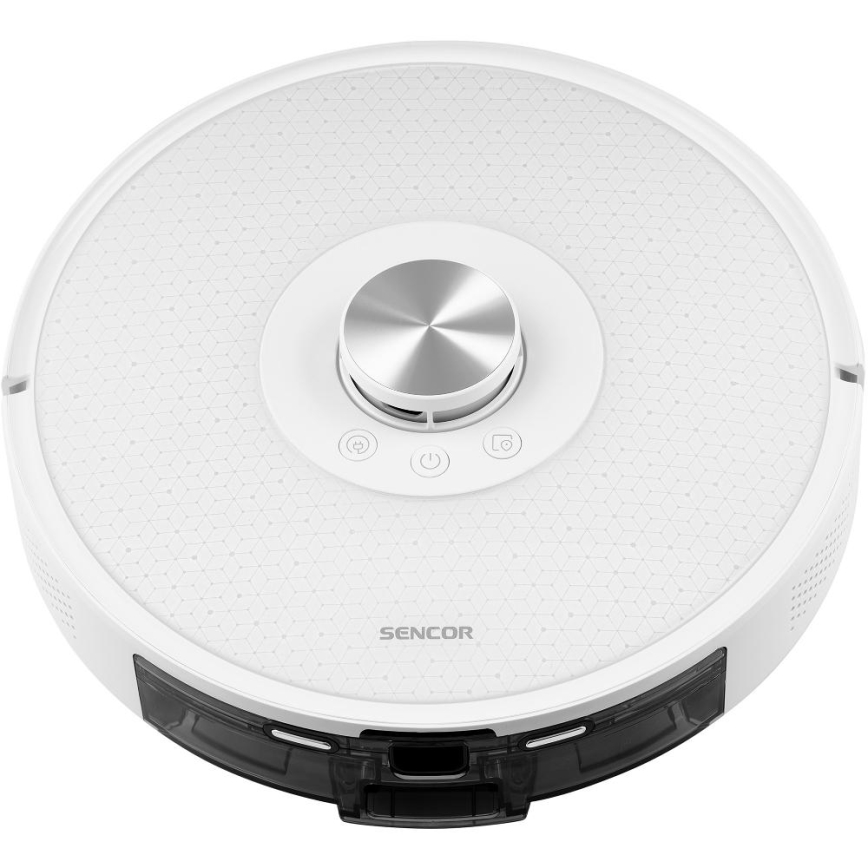 Sencor - Robotický vysávač s mopom 2v1 50W/5000 mAh Wi-Fi biela + diaľkové ovládanie