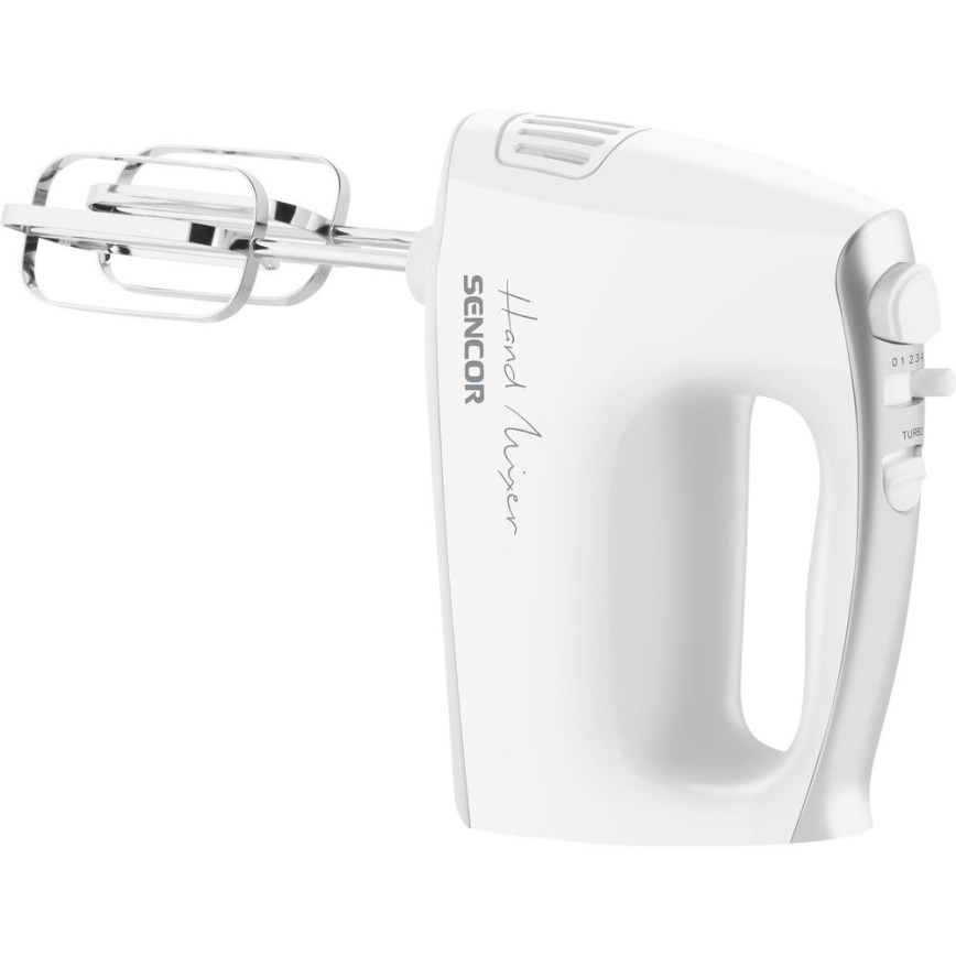 Sencor - Ručný šľahač s príslušenstvom 500W/230V biela