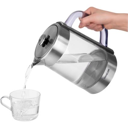 Sencor - Rýchlovarná kanvica s reguláciou teploty 1,5 l 1500W/230V nerez