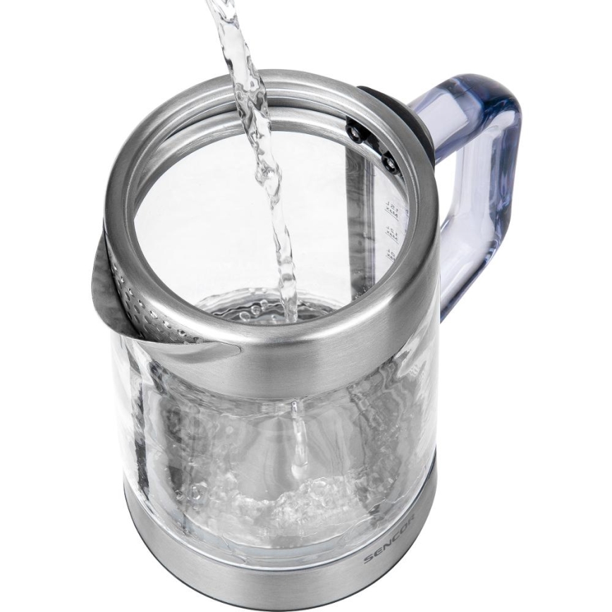 Sencor - Rýchlovarná kanvica s reguláciou teploty 1,5 l 1500W/230V nerez