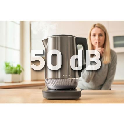 Sencor - Rýchlovarná kanvica s termoreguláciou 1,7 l 1800 W/230 V nerez