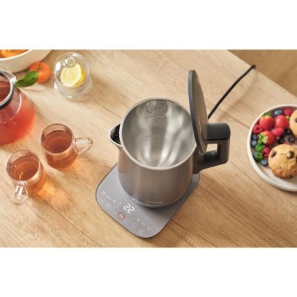 Sencor - Rýchlovarná kanvica s termoreguláciou 1,7 l 1800 W/230 V nerez