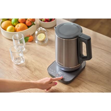 Sencor - Rýchlovarná kanvica s termoreguláciou 1,7 l 1800 W/230 V nerez