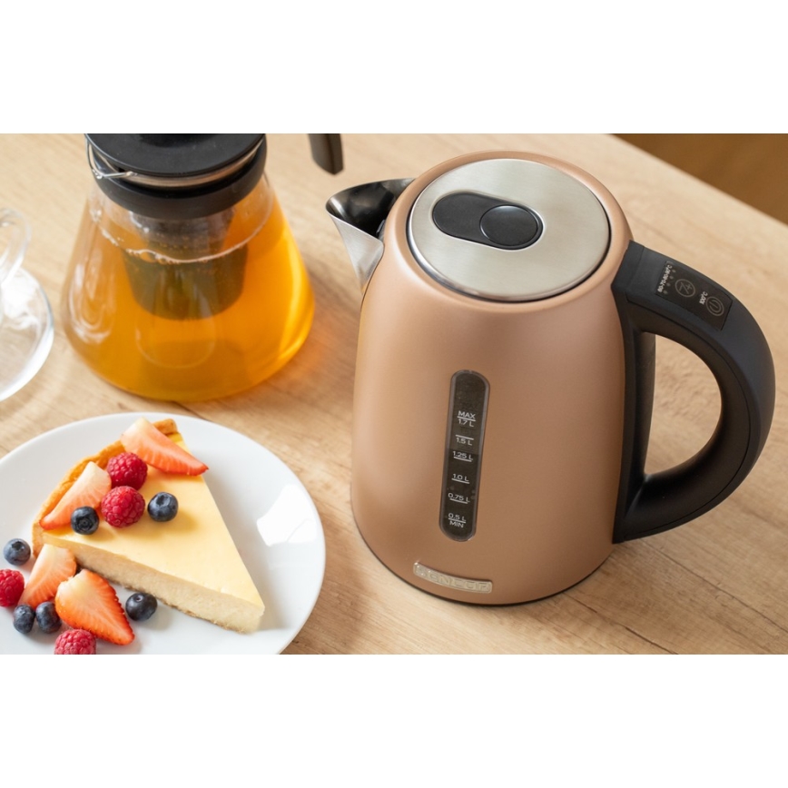 Sencor - Rýchlovarná kanvica s termoreguláciou 1,7 l 2150W/230V hnedá