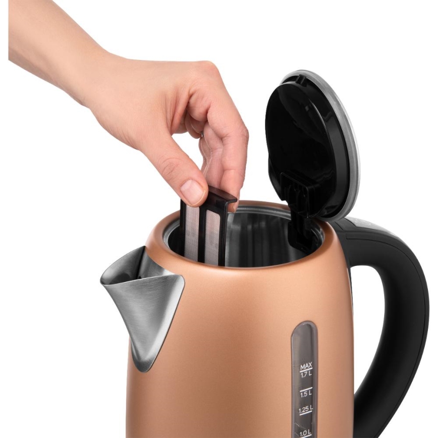 Sencor - Rýchlovarná kanvica s termoreguláciou 1,7 l 2150W/230V medená