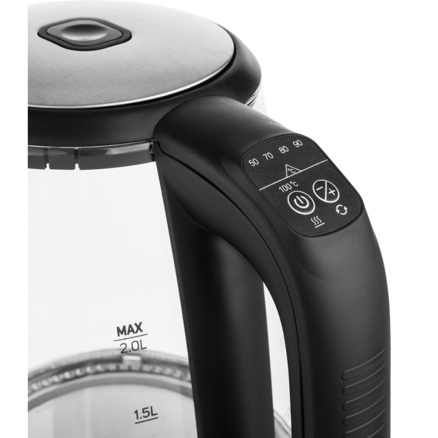 Sencor - Rýchlovarná kanvica s termoreguláciou a LED podsvietením 2 l 2200W/230V