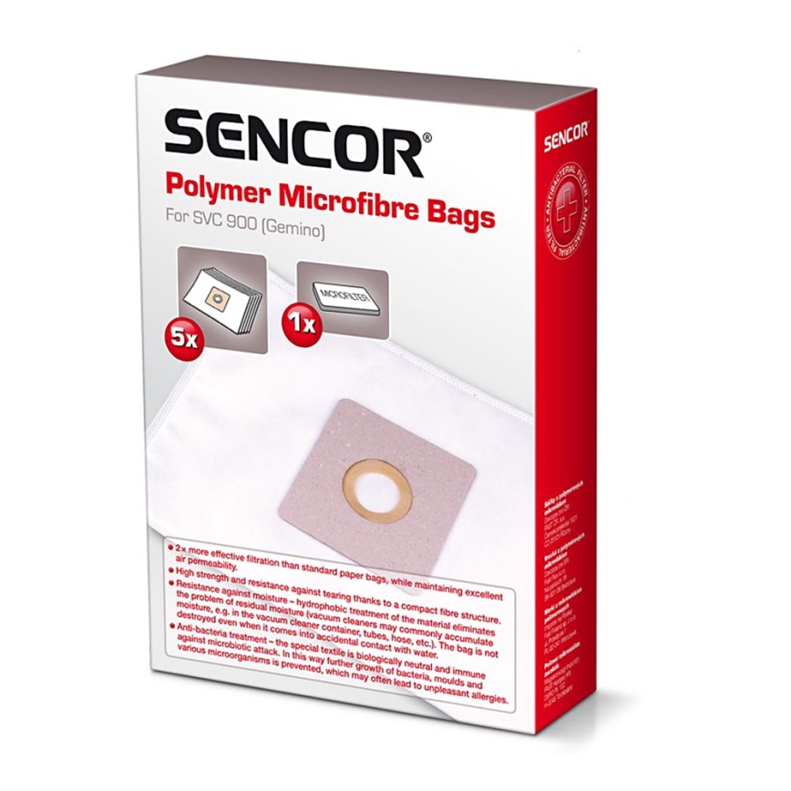 Sencor - SADA 5x Vrecko + 1x mikrofilter do vysávača