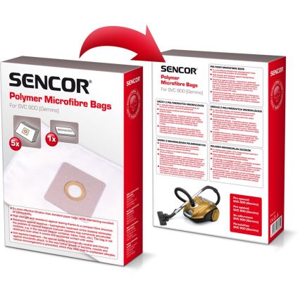 Sencor - SADA 5x Vrecko + 1x mikrofilter do vysávača