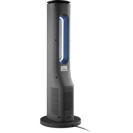 Sencor - Stĺpový bezlopatkový keramický ventilátor 1200/2000W/230V antracit + diaľkové ovládanie