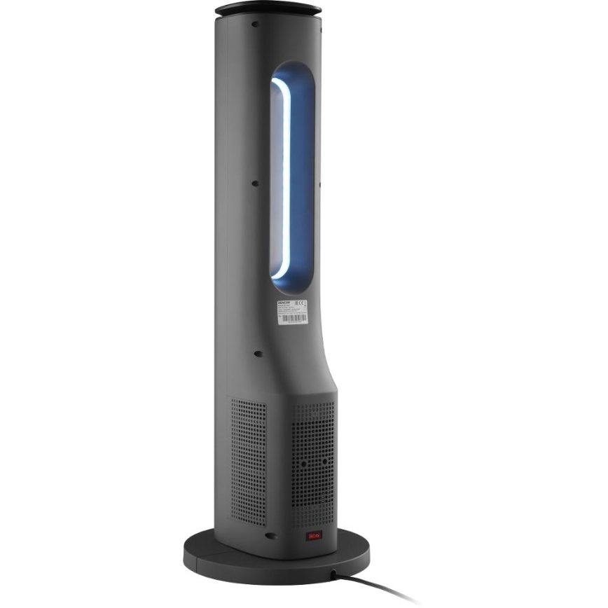 Sencor - Stĺpový bezlopatkový ventilátor s keramickým vykurovacím telesom 1200/2000W/230V antracit + diaľkové ovládanie