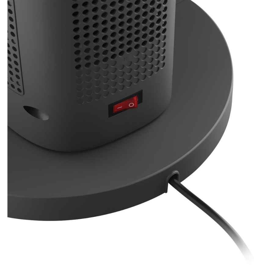Sencor - Stĺpový bezlopatkový ventilátor s keramickým vykurovacím telesom 1200/2000W/230V antracit + diaľkové ovládanie