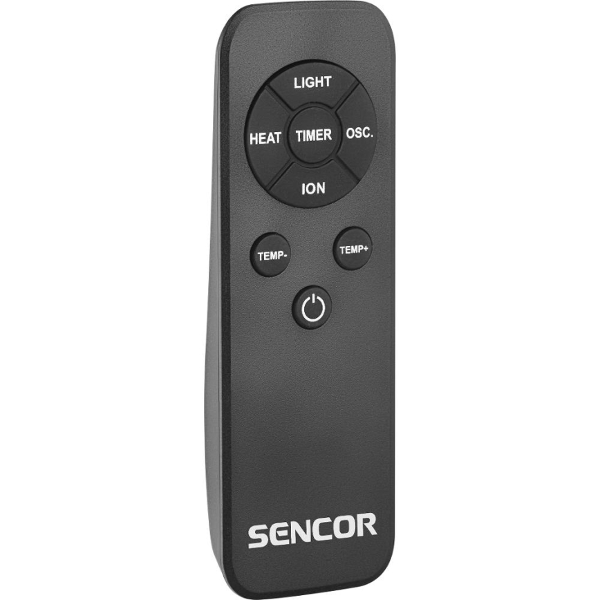 Sencor - Stĺpový bezlopatkový ventilátor s keramickým vykurovacím telesom 1200/2000W/230V antracit + diaľkové ovládanie