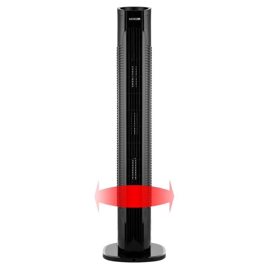 Sencor - Stĺpový ventilátor 50W/230V čierna + diaľkové ovládanie