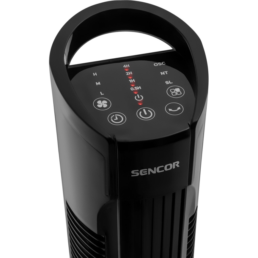 Sencor - Stĺpový ventilátor 50W/230V čierna + diaľkové ovládanie