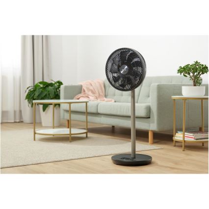 Sencor - Stojanový ventilátor 3D UltraSilent 26W/230V Wi-Fi čierna + diaľkové ovládanie