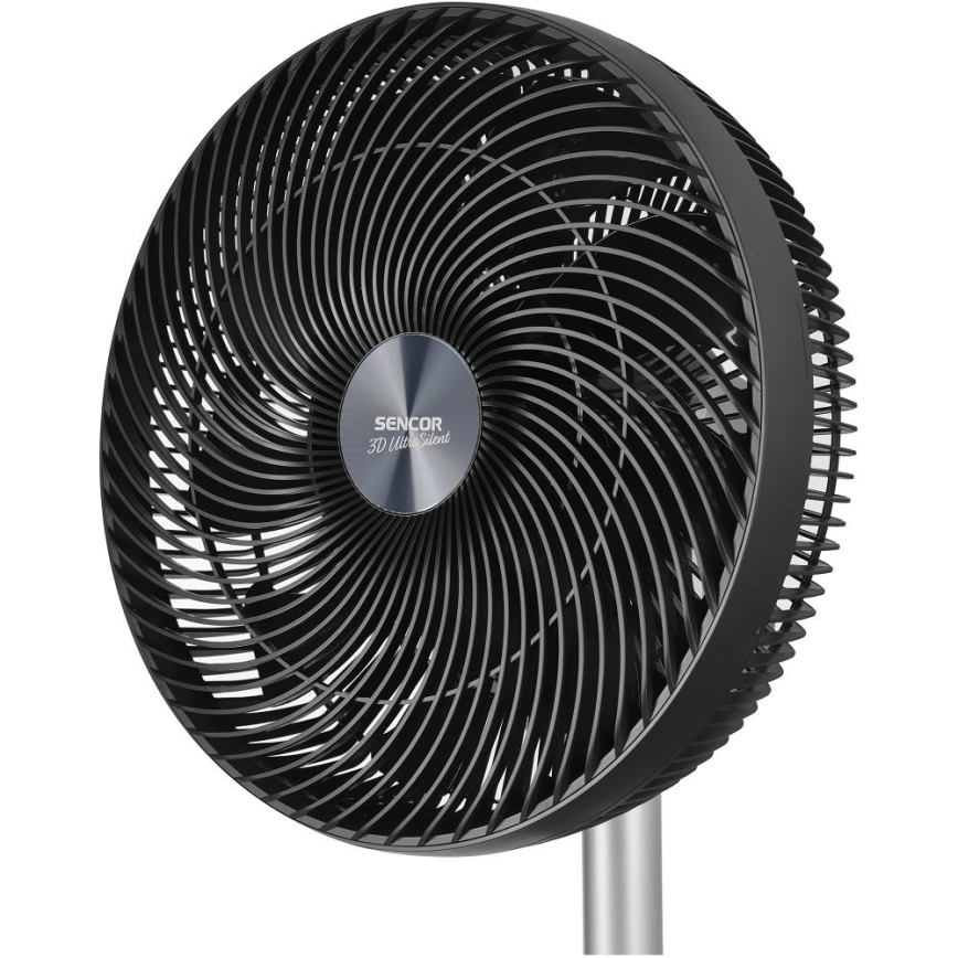 Sencor - Stojanový ventilátor 3D UltraSilent 26W/230V Wi-Fi čierna + diaľkové ovládanie