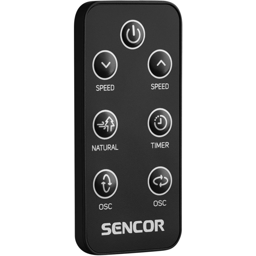 Sencor - Stojanový ventilátor 3D UltraSilent 26W/230V Wi-Fi čierna + diaľkové ovládanie