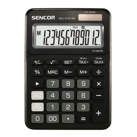 Sencor - Stolná kalkulačka 1xLR44 čierna