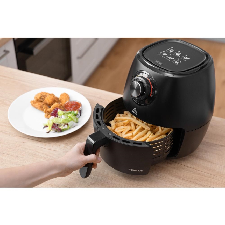 Sencor - Teplovzdušná fritéza 3,5 l 1300W/230V čierna