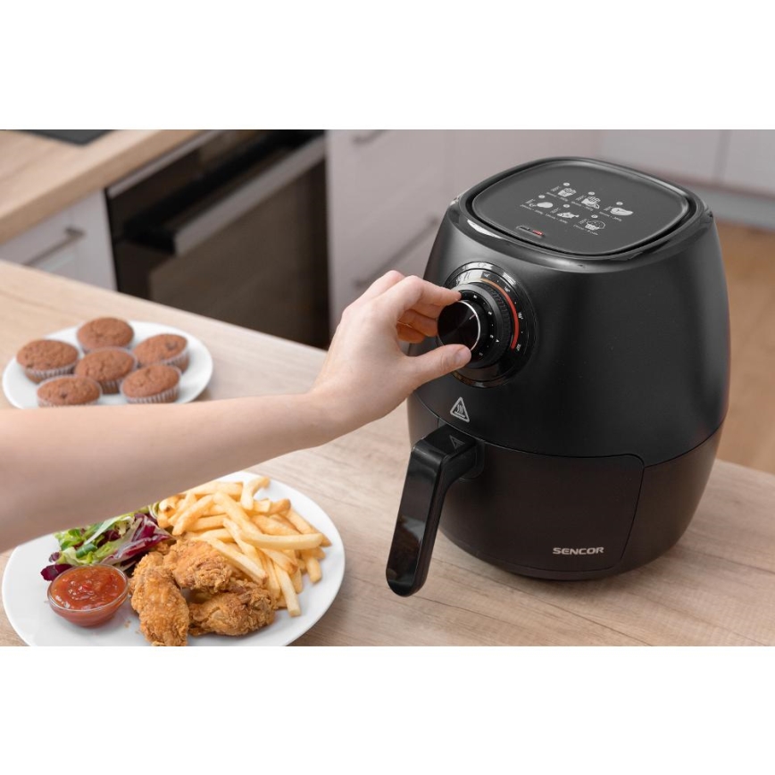 Sencor - Teplovzdušná fritéza 3,5 l 1300W/230V čierna