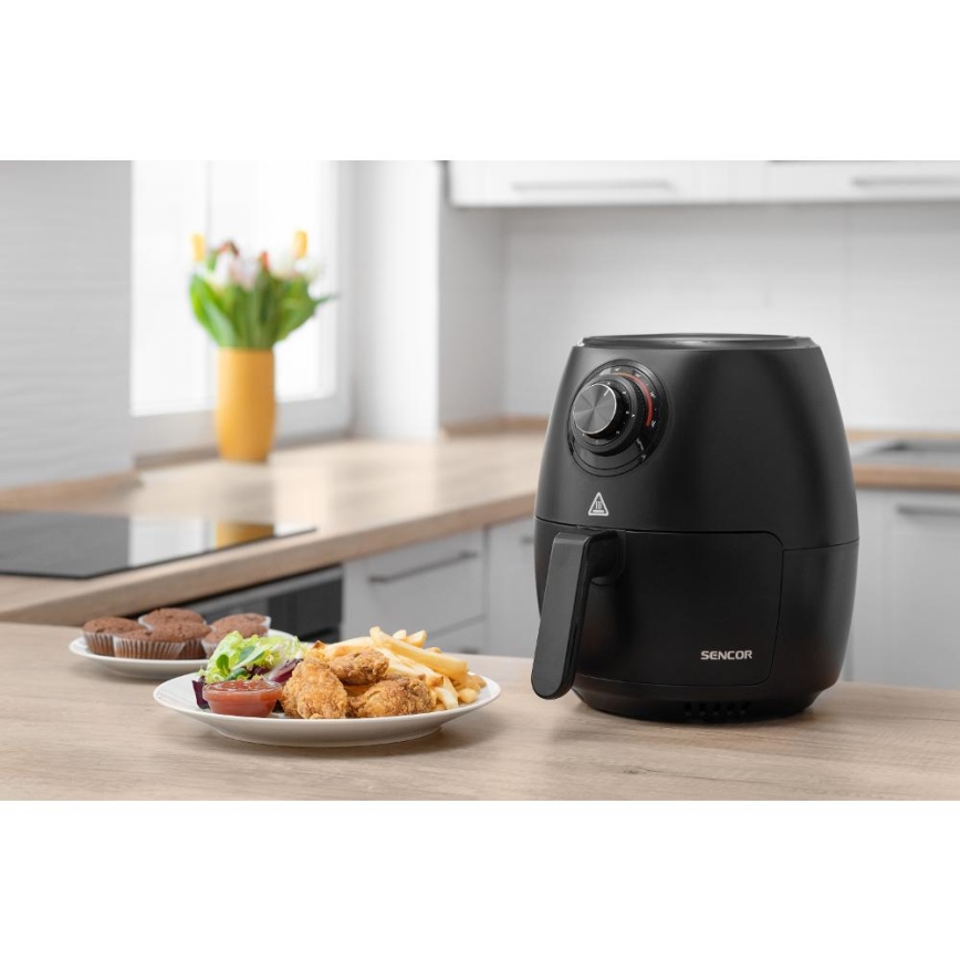 Sencor - Teplovzdušná fritéza 3,5 l 1300W/230V čierna