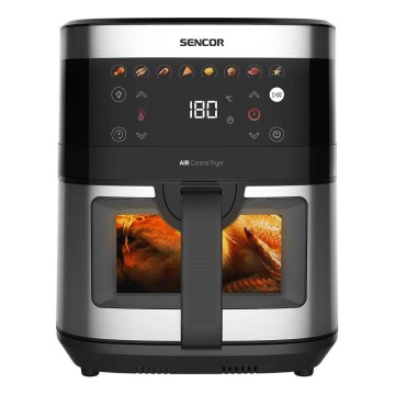 Sencor - Teplovzdušná fritéza 9 l 1700W/230V čierna/matný chróm