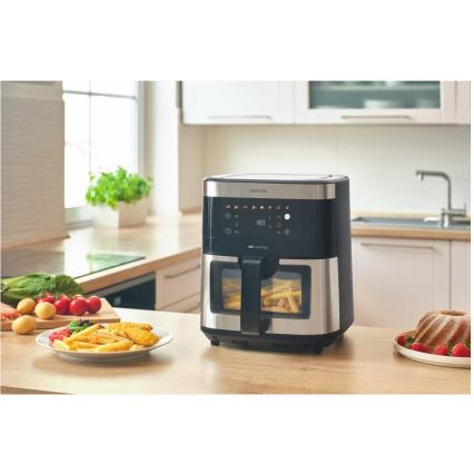 Sencor - Teplovzdušná fritéza 9 l 1700W/230V čierna/matný chróm