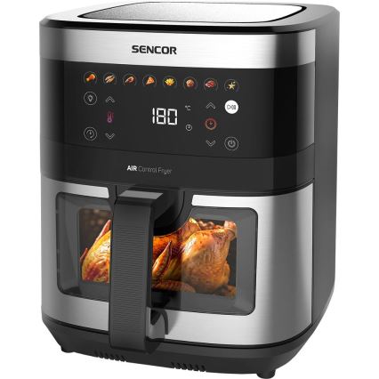 Sencor - Teplovzdušná fritéza 9 l 1700W/230V čierna/matný chróm