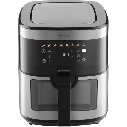 Sencor - Teplovzdušná fritéza 9 l 1700W/230V čierna/matný chróm