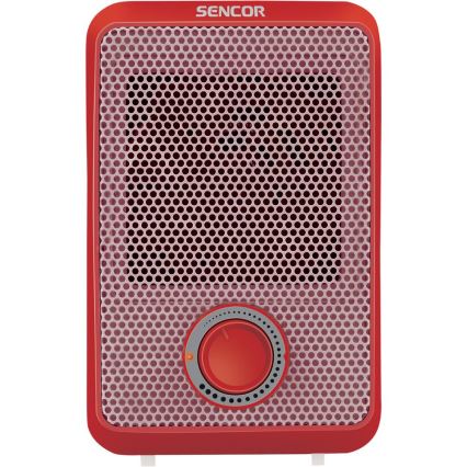 Sencor - Teplovzdušný ohrievač 600W/230V červená/biela