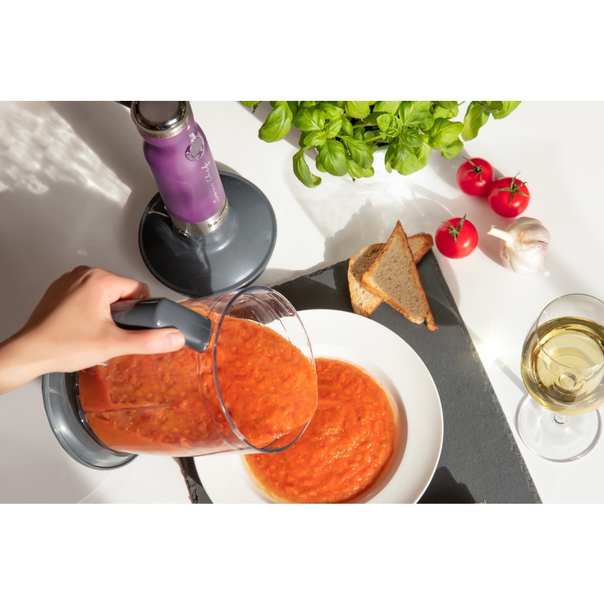 Sencor - Tyčový mixér 4v1 1200W/230V nerez/fialová