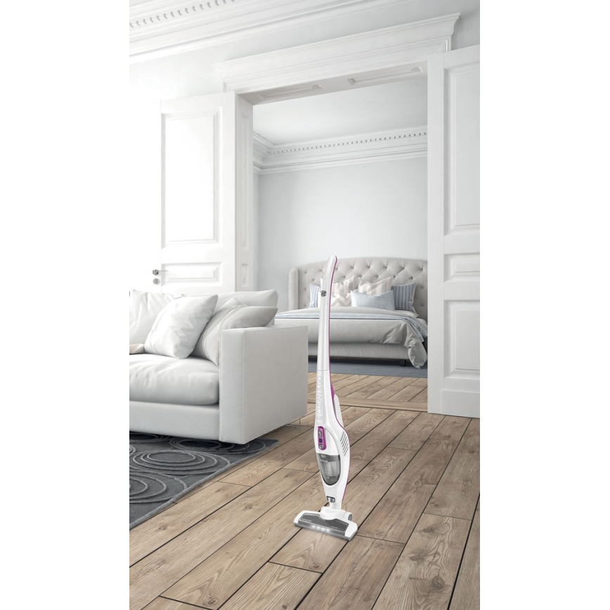 Sencor - Tyčový vysávač s elektrickou rotačnou kefou 2v1 110W/14,8V 2200 mAh biela