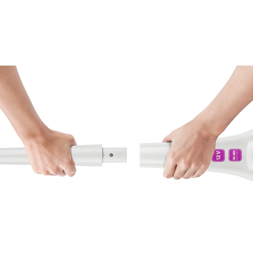 Sencor - Tyčový vysávač s elektrickou rotačnou kefou 2v1 70W/12V 1800 mAh biela/ružová