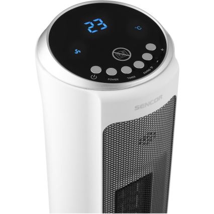 Sencor - ventilátor s keramickým vykurovacím telesom 2200W/230V Wi-Fi, biela + diaľkové ovládanie