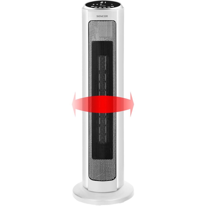 Sencor - ventilátor s keramickým vykurovacím telesom 2200W/230V Wi-Fi, biela + diaľkové ovládanie