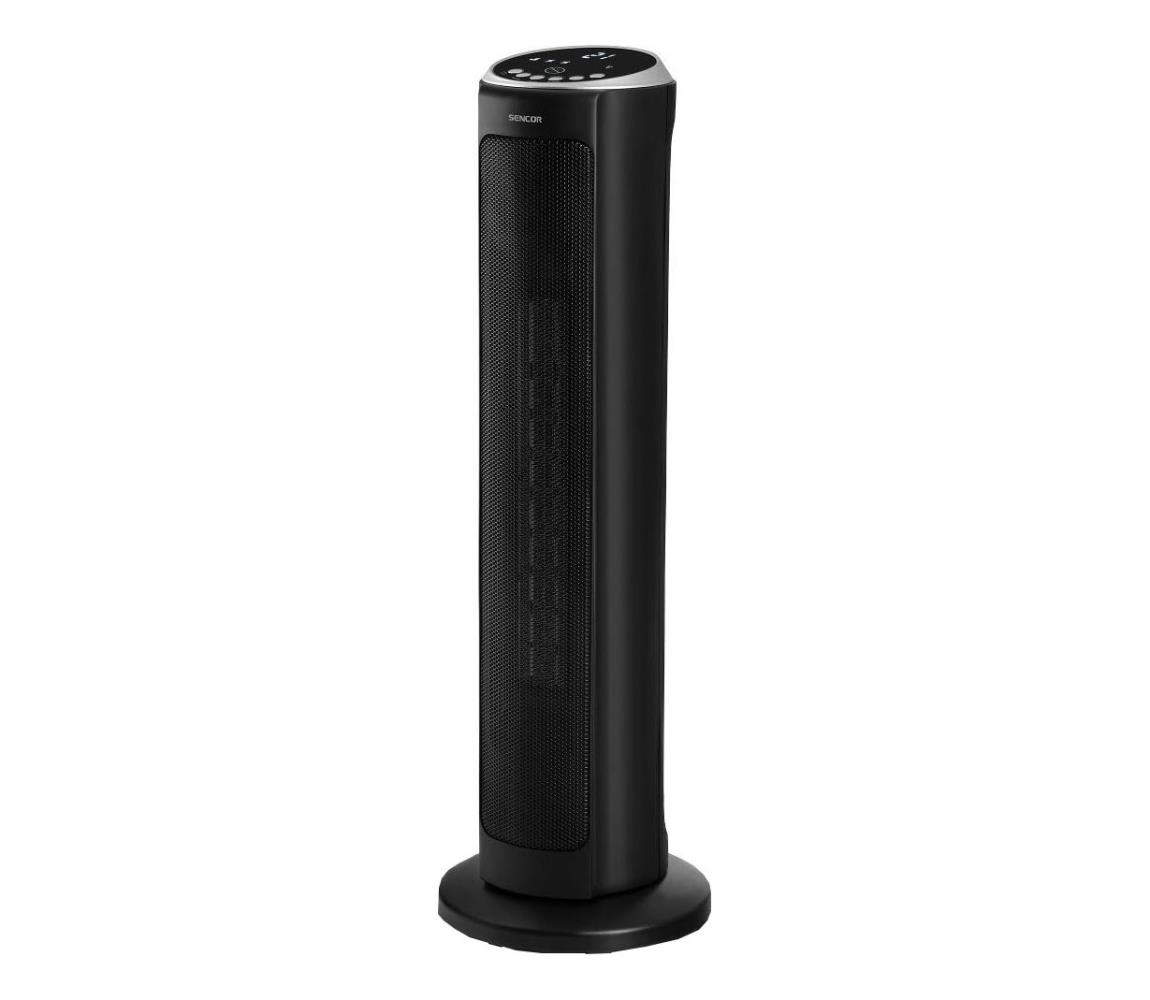 Sencor - látor s keramickým vykurovacím telesom 1300/2200W/230V čierny + diaľkové ovládanie 41017028