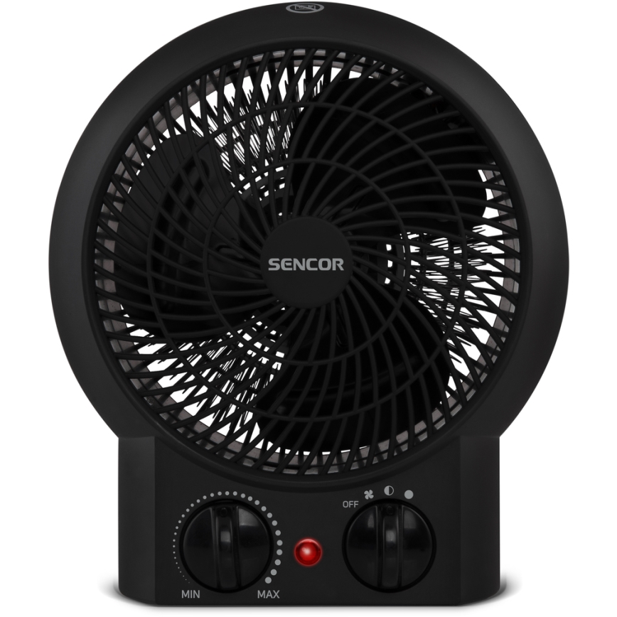 Sencor - Ventilátor s výhrevným telesom 1200/2000W/230V čierna