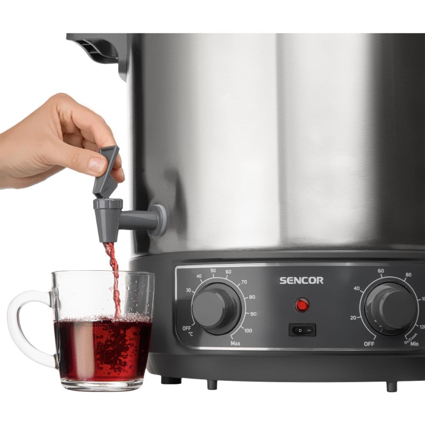 Sencor - Zavárací hrniec 27 l 1800W/230V nerez/šedá