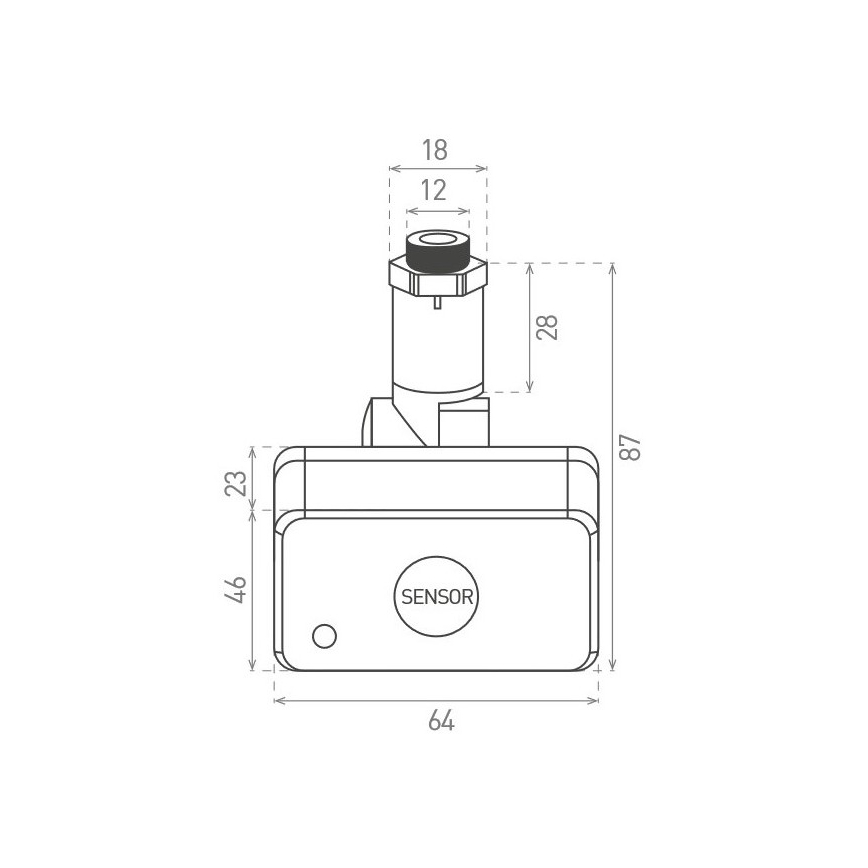 Senzor pohybu 230V IP65 čierna