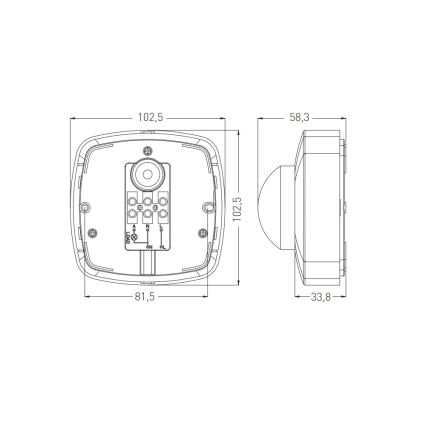 Senzor pohybu 360° IP20