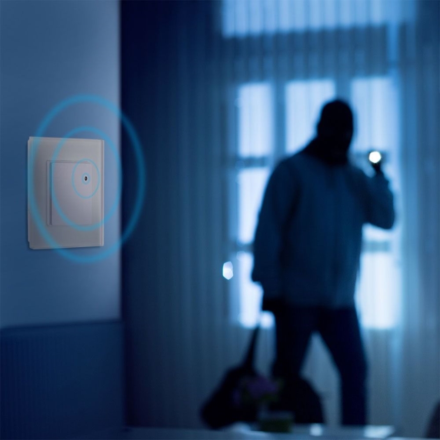 Senzor pohybu mikrovlnný 180° 300W/230V biela