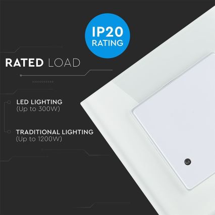 Senzor pohybu mikrovlnný 180° 300W/230V biela
