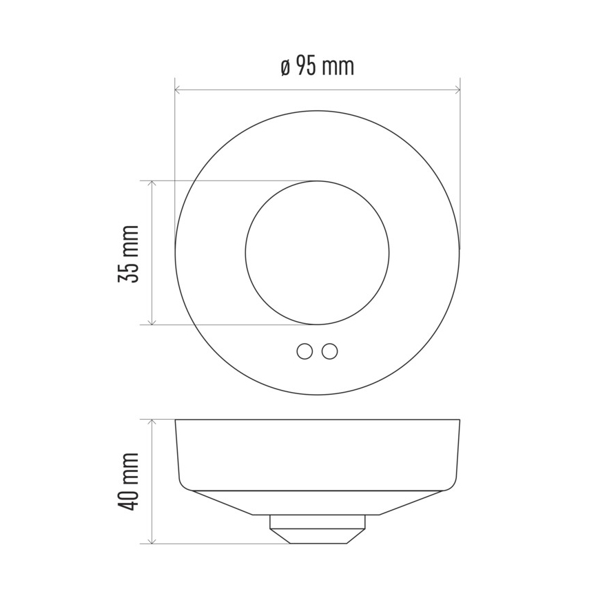 Senzor pohybu mikrovlnný MW B 360° 1200W/230V biela