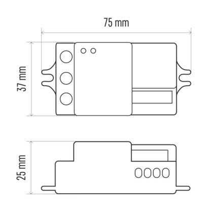 Senzor pohybu mikrovlnný MW B 360° 1200W/230V biela