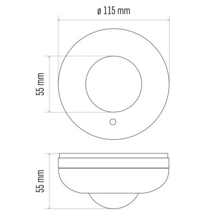 Senzor pohybu PIR B 360° 1200W/230V biela